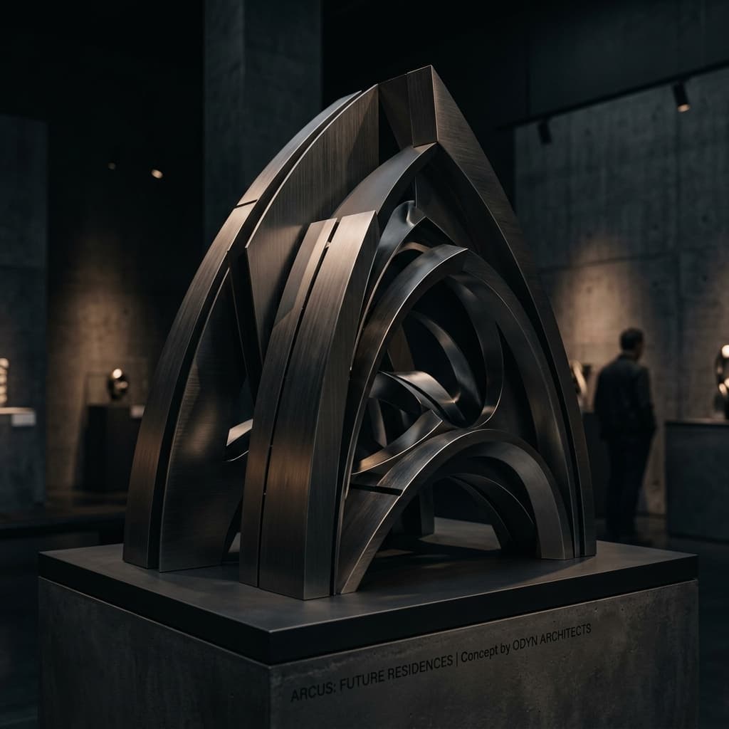 Futuristic Real Estate and Land Architecture Sculpture